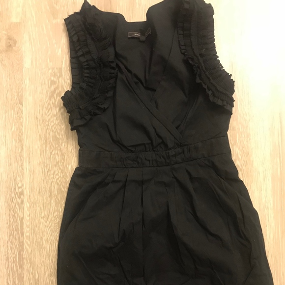 BCBGMaxAzria | Dresses | Bcbg Black Ruffle Work Dress | Poshmark